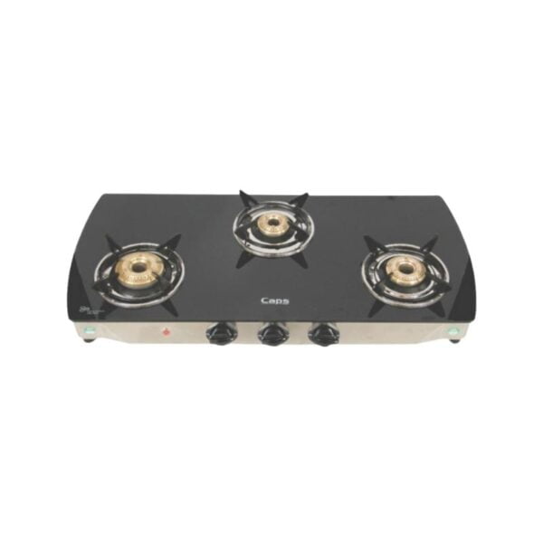 BESTEM 3 Burner Stove with Slim Body - Black Finish