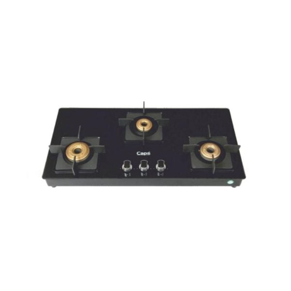 Buy HOBTOP 3 Gas Burner Stove - Stainless Steel with Slim Body Black Finish | Caps India